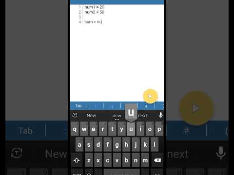 Sum of two number in python #coding #python #pythonprogram #shorts #short