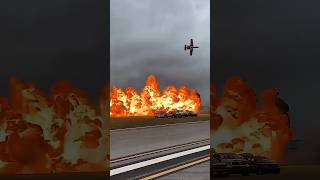 Adrenaline Rush! 🤯 Jet Flyby and Massive Fireball Airshow Display