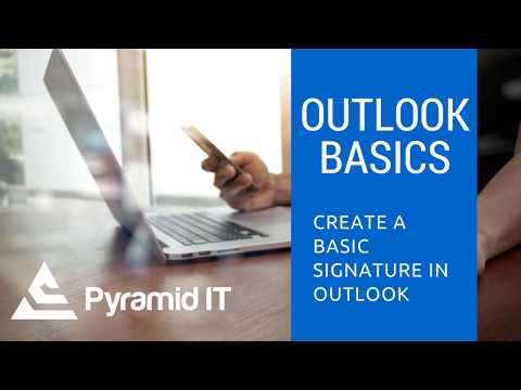Outlook Signature tutorial,  how to create a basic signature in Outlook 2016