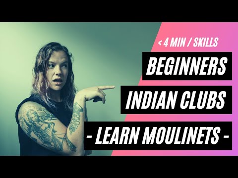 Indian Clubs Beginners learn moulinets - outside wrist rolls
