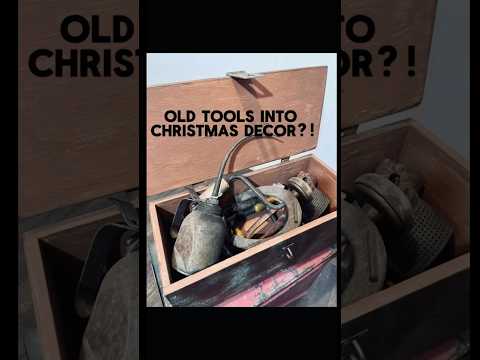 Rusty tools into Christmas decor?!