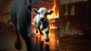 " brave cow story |moral story in Hindi | #ai,#shorts "