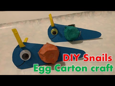 DIY Snails| Easy paper snails| Egg carton toys| Crafts for kids-Tutorial |Egg Carton Recycling ideas