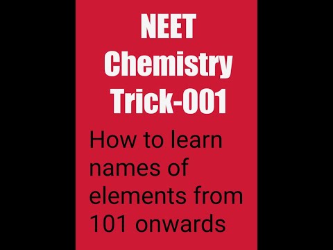 NEET Chemistry Trick-001