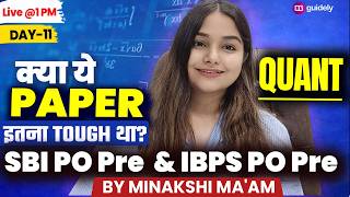 SBI PO 2026 Quant Mock Expected Paper | IBPS PO Quant | Guidely Live Mock #day11