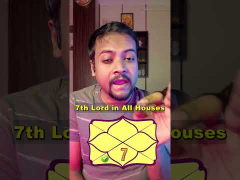 7th Lord in all 12 houses in Astrology | 7th Lord in all Houses in Vedic Astrology #astrology
