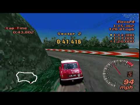 Gran Turismo 2 A-Spec: Super-1 (S-1) License @ Tahiti Road Reverse