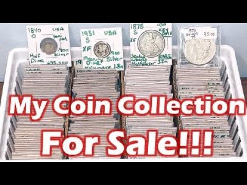 My Coin Collection For Sale! 90% Constitutional Silver US Coins #morgandollar #halfdollars