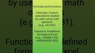 what are Formula and functions in Excel with an example?#excel #exampreparation #knowledge #trending