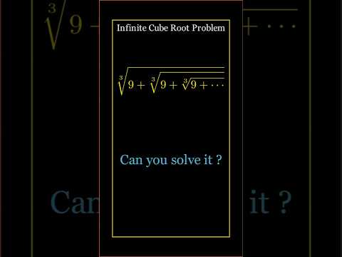 Can You Solve This Infinite Cube Root?