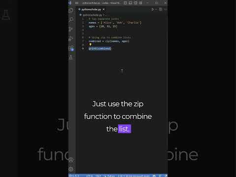 Python ZIP function can do that? #python #coding #programming