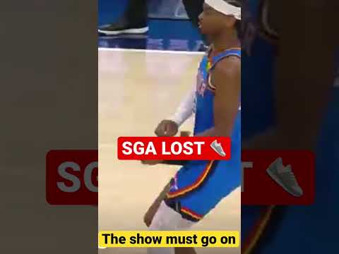 SGA BLEW TIRE 👟 #nba #nbatoday #nbahighlights #bloopers #shaigilgeousalexander #okc #lostshoe