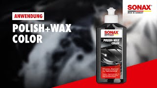 Anwendung SONAX Polish+Wax Color schwarz