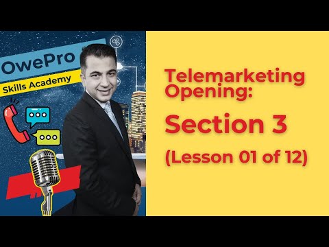 Telemarketing Opening: Section 3 (Lesson 01 of 12)