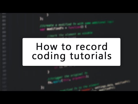 How to create coding tutorials [or at least how I make them]