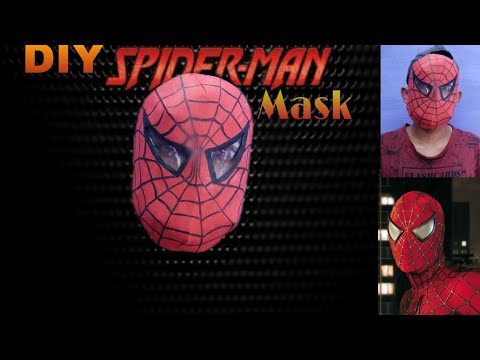 How to make 3d Spiderman mask using cardboard