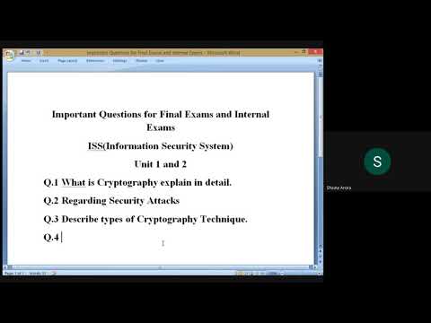 ISS Important Question