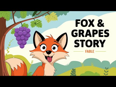 THE FOX and THE SOUR GRAPES Story in English | Short Story for Kids