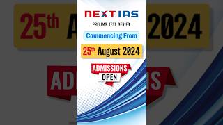 NEXT IAS Prelims Test Series | PTS (GS) | #prelimstestseries #prelimstest #nextias #upsc