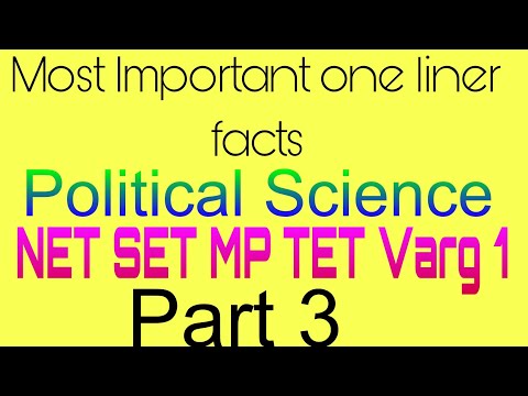 Political Science one liner for NET SET MP TET varg1 political science #mptetvarg1#politicalscience