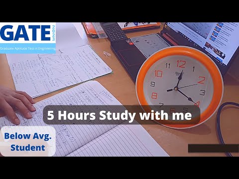 5 hours study with me || try to crack gate exam in in 6 months