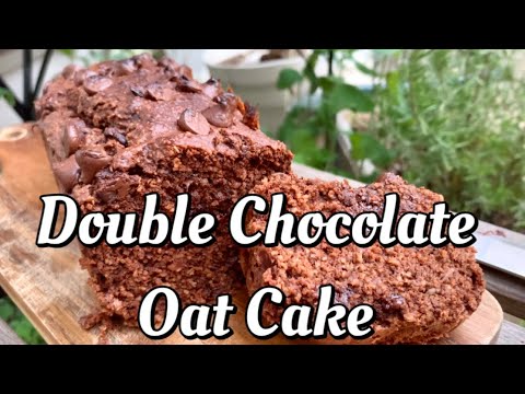 混ぜて焼くだけオートミールケーキ‼️ Double Chocolate Chips Oats Cake‼️