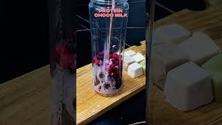 Protein Milk  + Mixed Berries + Smoothie Ice Cubes = Protein Power Smoothie 🔥💪#shorts #viral