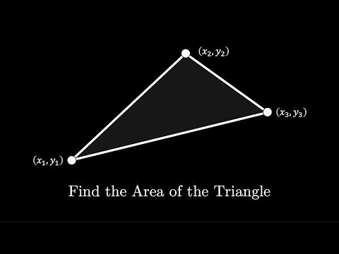 The Shoelace Formula 👟  (Find the Area of a Triangle given Coordinates)