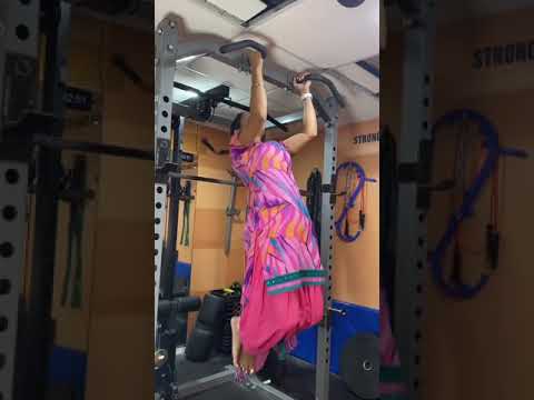 Indian women doing pull ups # shorts