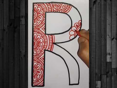 letter "R" mandala art