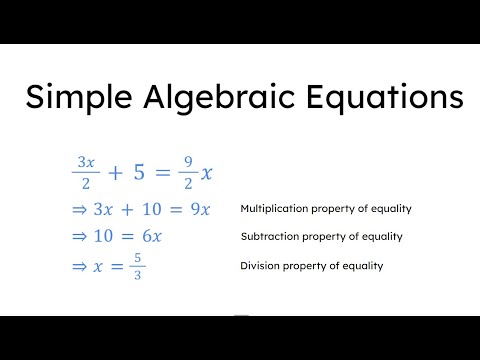 Algebraic equations