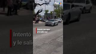 #Aguascalientes | Un conductor “inexperto y presumido” intentó derrapar pero chocó su deportivo 🚗