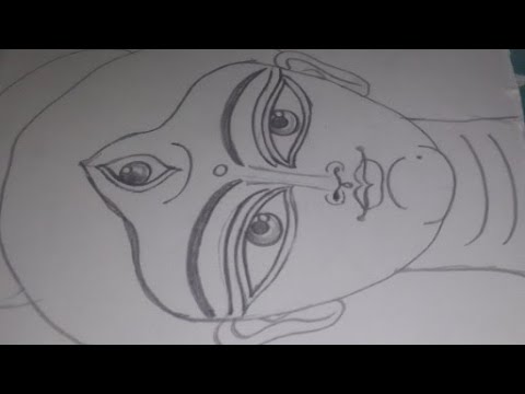 Paper Durga 2025 Part 2🪷 | How I draw the face of maa durga | by Joyjit Chatterjee Arts #art #viral