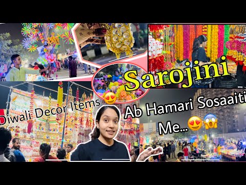 Sarojini Nagar Market Hamaari Society Mai laga💥//Lajpat Nagar Market Wali Vibes🥳//Diwali Shopping 🛍️