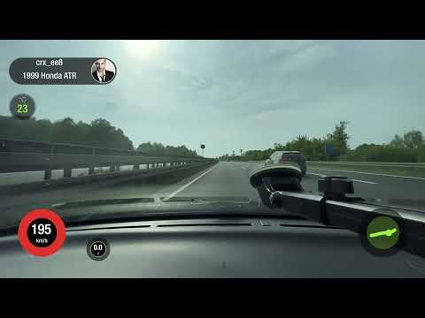 Honda Accord Type R pov driving on german Autobahn