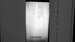 here these are the list methods.....