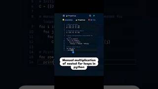 Manual multiplication of nested for loops in python