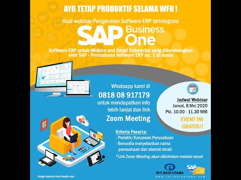 WFH Webinar PT. Inti Data Utama - Pengenalan Software ERP Terintegrasi SAP Business One