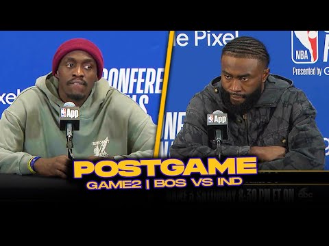 Celtics/Pacers Postgame, Brown, Tatum, Siakam, Holiday, Coaches Reactions | 2024 ECF, GM2