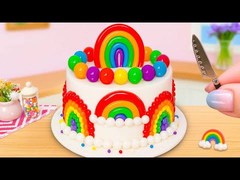 Happiness Rainbow Buttercream Cakes 🎈 Yummy Miniature Sweet Dessert Ideas 2025 ❄️ Cake In Wonderland