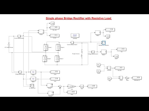Single-Phase Bridge Rectifier Explained | R & RL Load Simulation in MATLAB Simulink