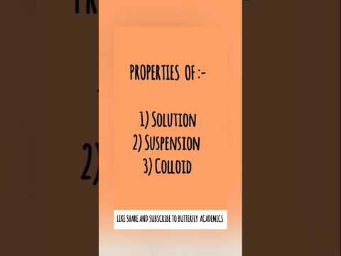 Properties Of Solution,Suspension,Colloid|Class9|Science|#dameungrrr #viralshorts #short #trending