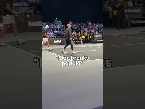 💥 John McEnroe SMASHES AND SHATTERS Paddle IMMEDIATELY #johnmcenroe #pickleball #shorts