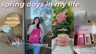 SPRING VLOG 🌷 ulta haul, flea market finds, coffee, spring makeup routine