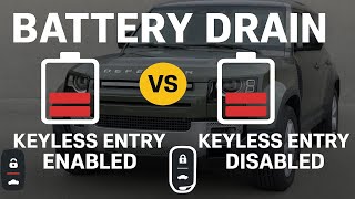 Land Rover Defender L663 Does Keyless Entry Enable / Disable Effect Battery Drain ? TESTED