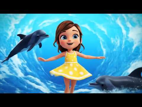 Dolphin Song for Kids 🐬 | Fun 3D Animated Nursery Rhyme | Ocean Animal Dance & Learn! 🌊🎶