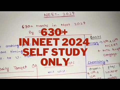 SCORE 630+ BT SELF STUDY NEET 2024 #neet2024 #mbbs #aiims #neet650+ #shorts