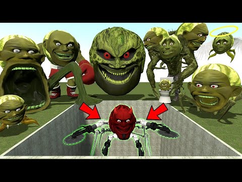 THE GIANT PIT WITH ALL NEW CURSED LIN GANG MELON in Garry's Mod !