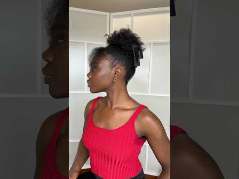 Classy Clawclip updo | Hair Inspo 🎀✨ #clawcliphairstyles #type4naturalhair #blackgirlhairstyles