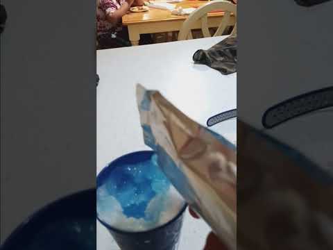 Making snow cones with real snow